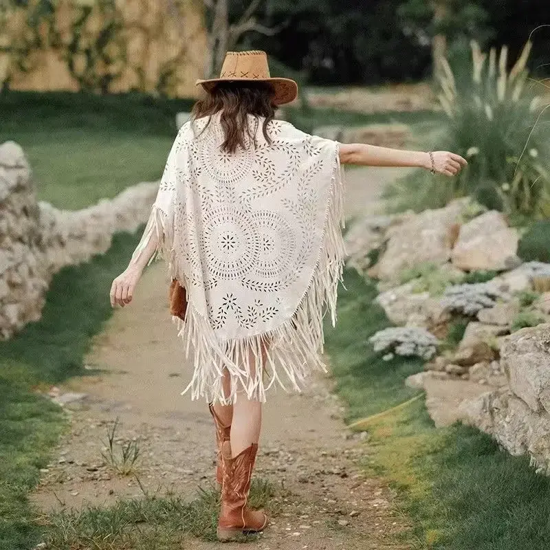 Thumbnail: Fringe Shawl Kimono