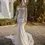 Thumbnail: Lace Wedding Dress Strapless Long Sleeve Mermaid