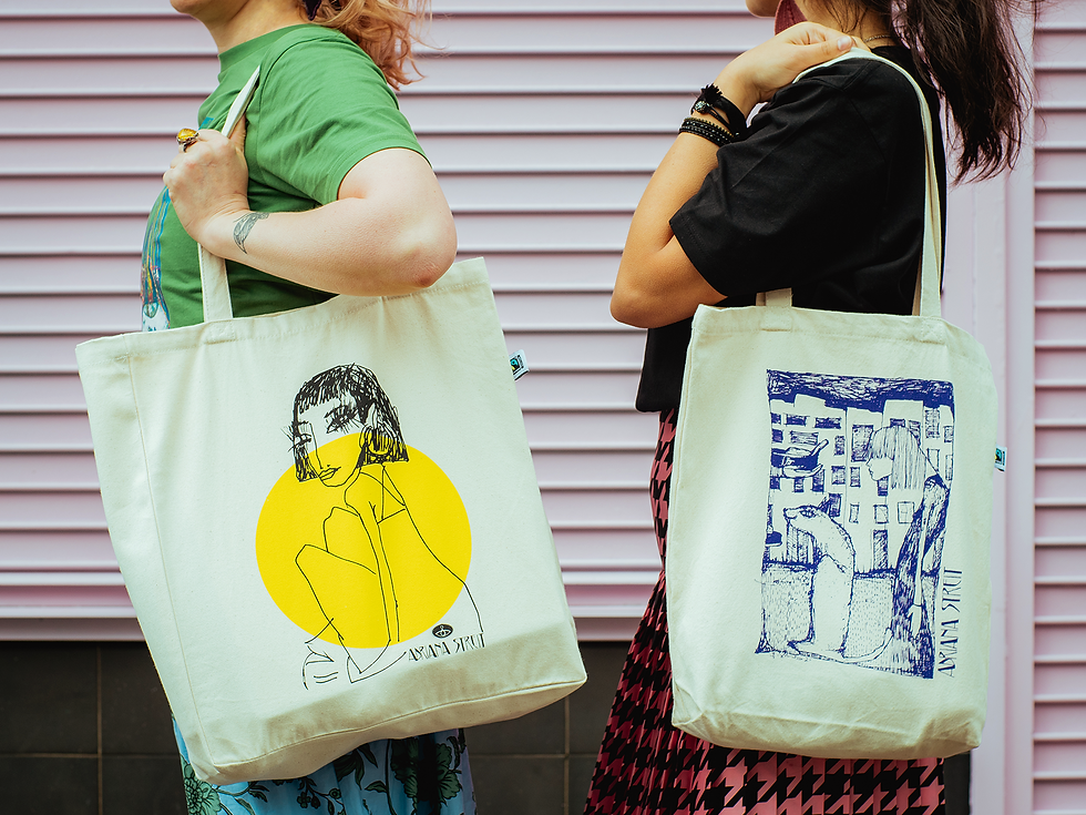 Thumbnail: Blue Fairtrade & GOTS Organic Shopper Bag