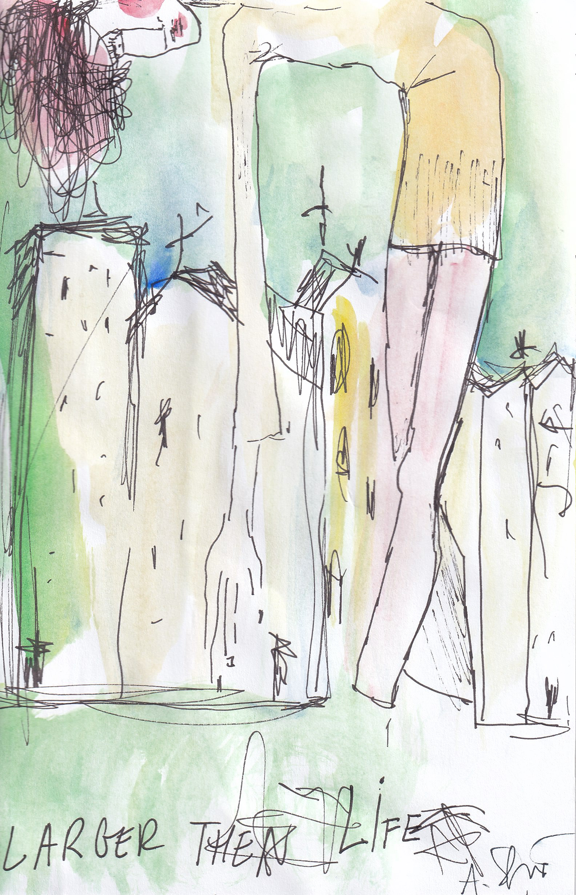 Larger than Life Sketch Fine Art Print