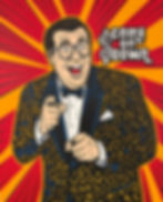 Painting of Rod Roddy of The Price is Right fame from open Artery Studio