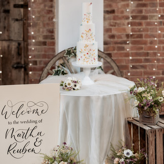 Bespoke spring wedding cake for Deighton Lodge styled shoot