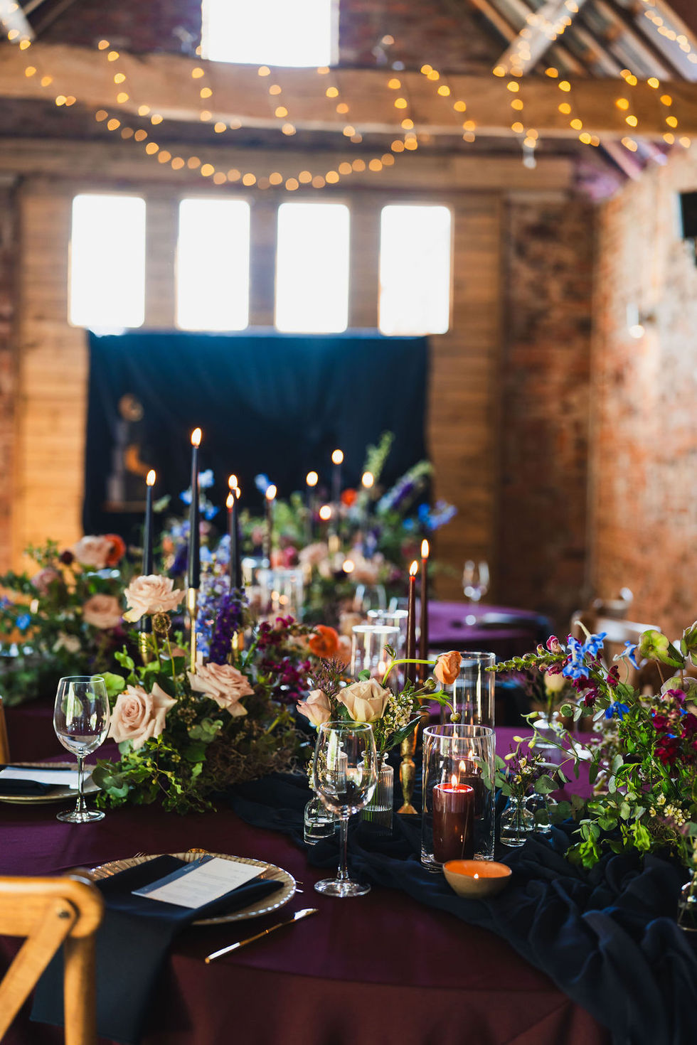Fairy Lit and Elegant Dark Wedding Styling Yorkshire