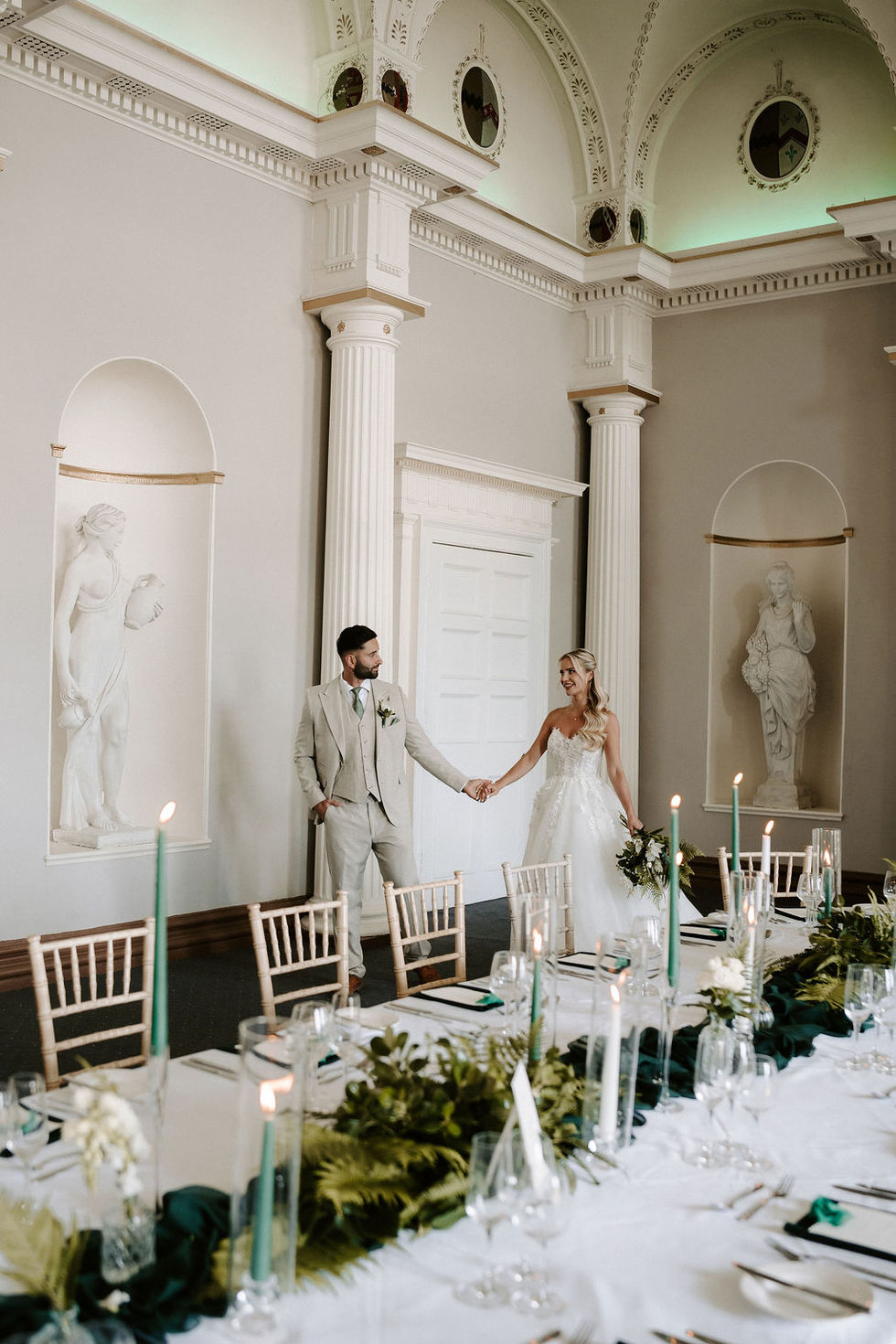 Wedding Breakfast Simple and Elegant Styling Hazelwood Castle