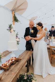 Marquee wedding cake, buttercream with fresh florals East Riding of Yorkshire