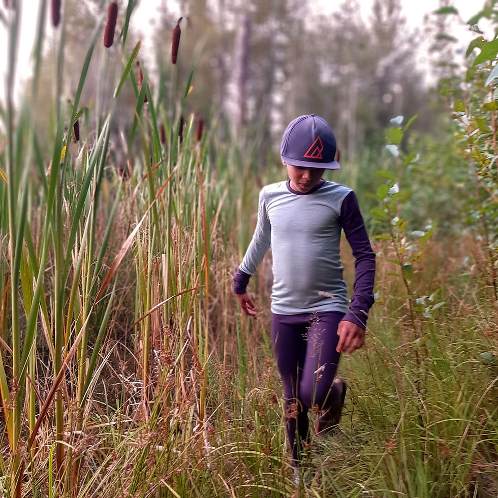 Thumbnail: Merino Wool Long Sleeve Top Deep Violet
