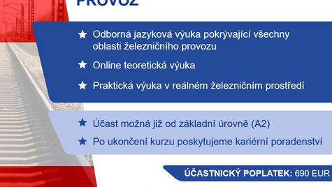 Německojazyčný odborný kurz pro železniční provoz