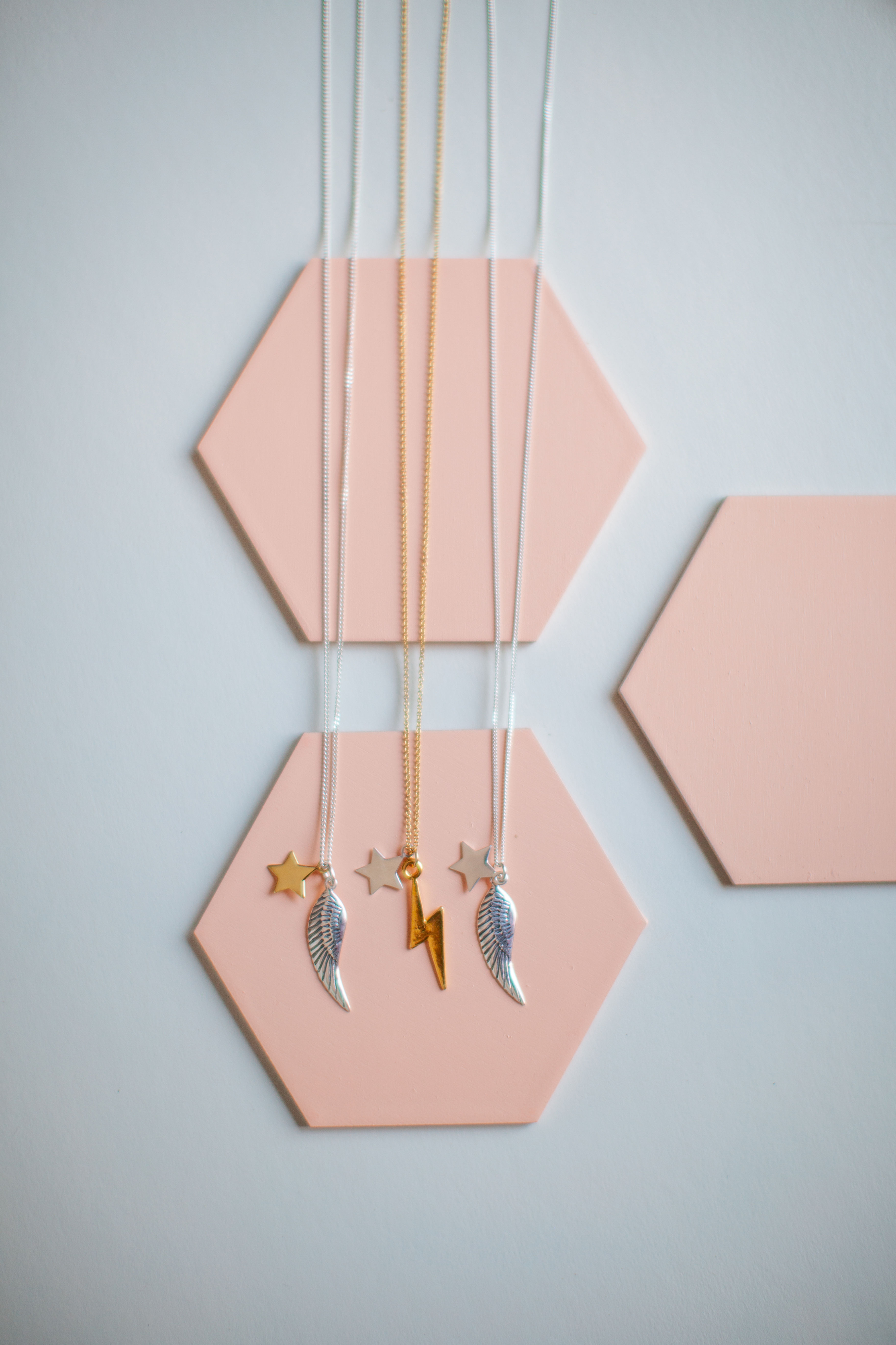 Angel Wing and Star Necklace