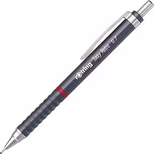 Rotring Tikky Retro 2202570 0,7 Mm Metalik Gri Versatil Kalem