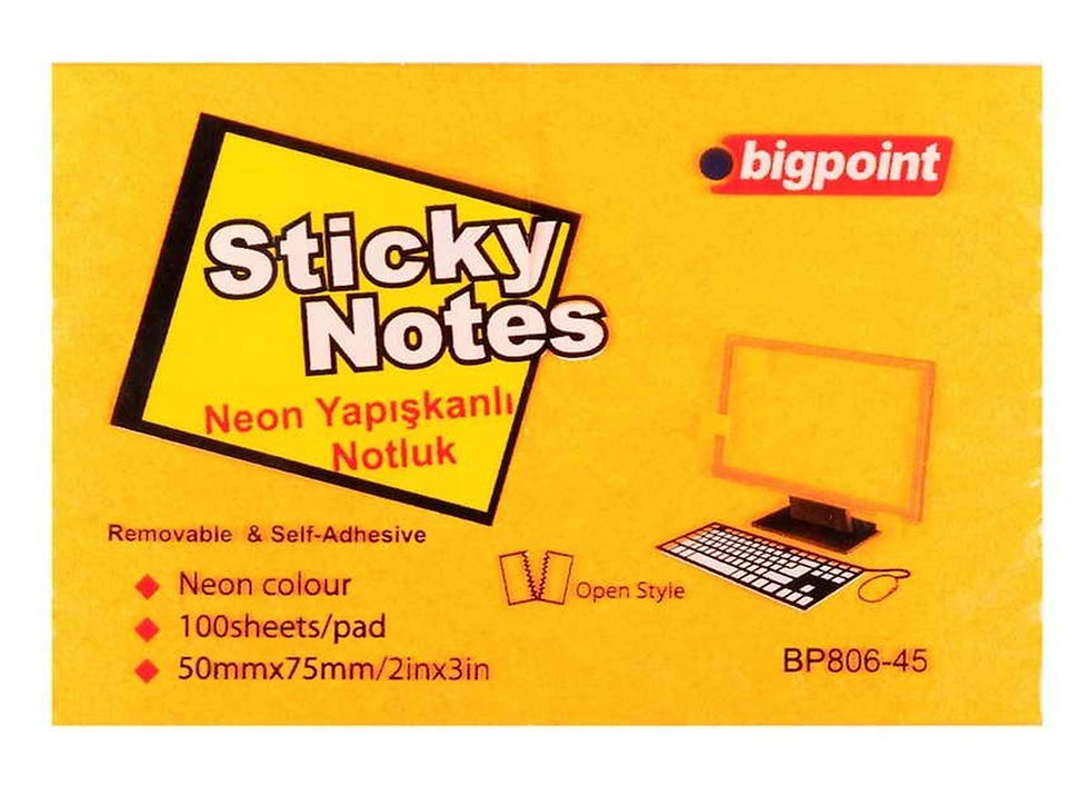 Bigpoint Bp806-45 50X75 Fosforlu Turuncu Yapışkan Not Kağıdı
