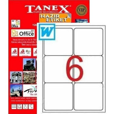 Tanex Lazer Etiket Beyaz 99,1X93,1 (Tw-2006)