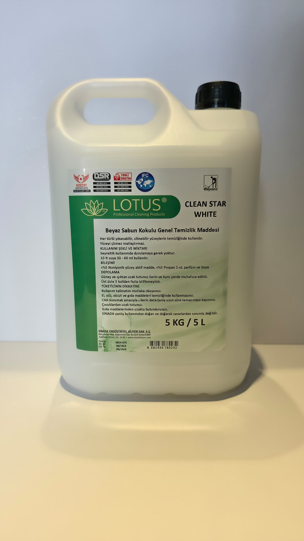 LOTUS Beyaz Sabun Kokulu Sert Yüzey Temizleyici Genel Temizlik Ürünü 20 (Kg)