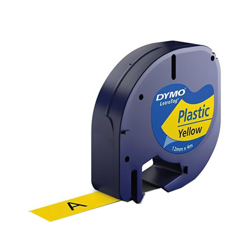 Muadil Letratag 12mm Sarı Plastik Şerit Etiket (59423)