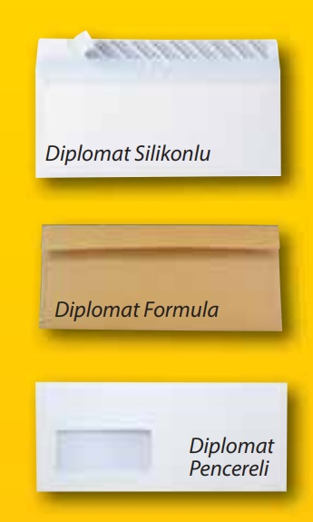 DOĞAN DİPLOMAT SİLİKONLU PENCERELİ 110GR 10.5X24CM 500 ADET