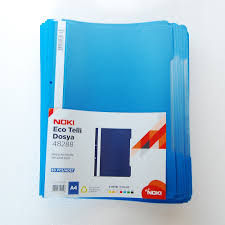 Mavi Plastik Telli Dosya A4 Eko (Noki 4828)