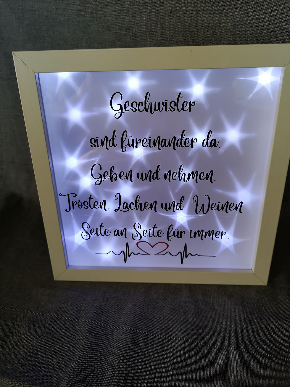 Miniaturbild: Bilderrahmen mit Spruch Geschwister sind...