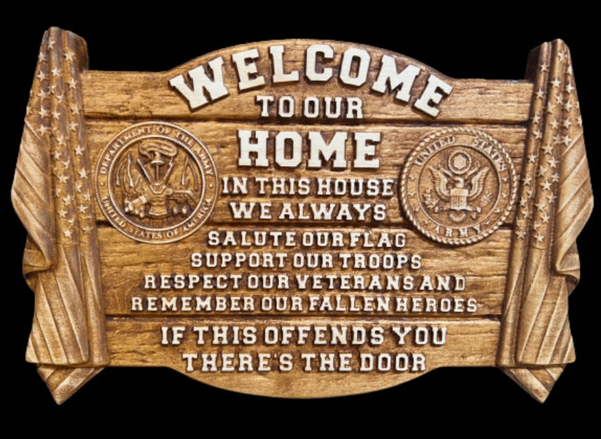Welcome Sign Army 
