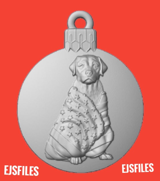 3d st file Lab Patriotic Ornament