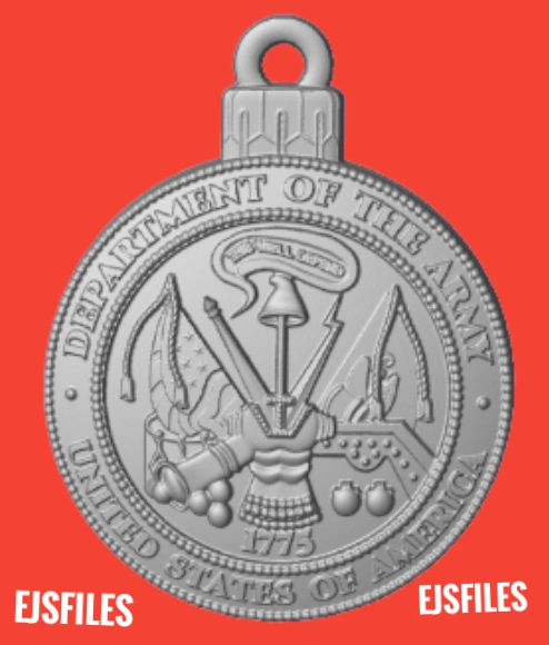 3d stl file US Army Ornament