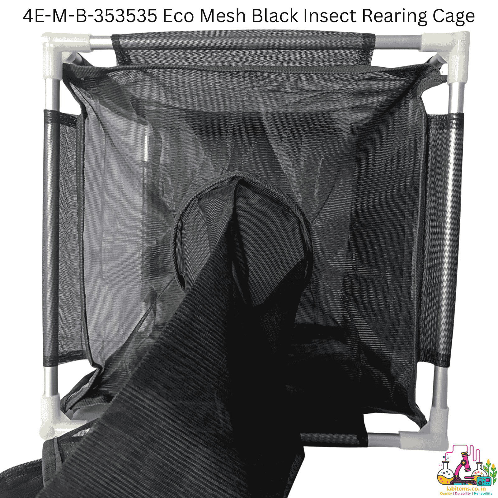 4E-M-B-353535 Eco Mesh Black Insect Rearing Cage