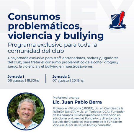 Consumos problemáticos, violencia y bullying.