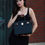Thumbnail: Xtelier Serenity Leather Handbag in Black Color