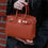 Thumbnail: Xtelier Grace Leather Handbag in Brown Color