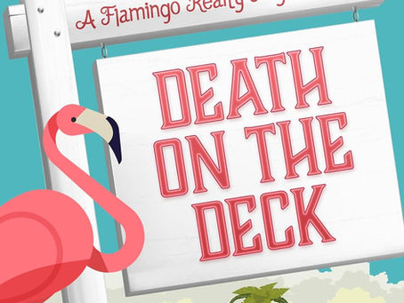 Book cover for Death On the Deck cozy mystery by CeeCee James