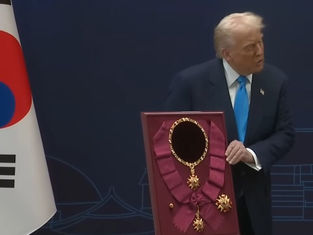President Trump Participates in a High Honor Presentation