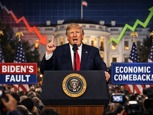 From the White House Stage, Trump Claims Economic Comeback and Shifts Blame to Biden