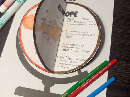 Continents of the World Flip Book Craft and Review
