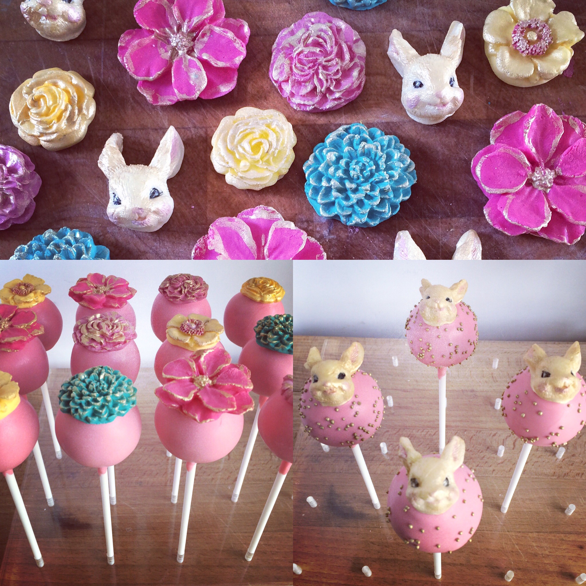 Cute Bunnies and Pink Florals