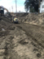 Digging to get to the infrastructure that needs to be updated.