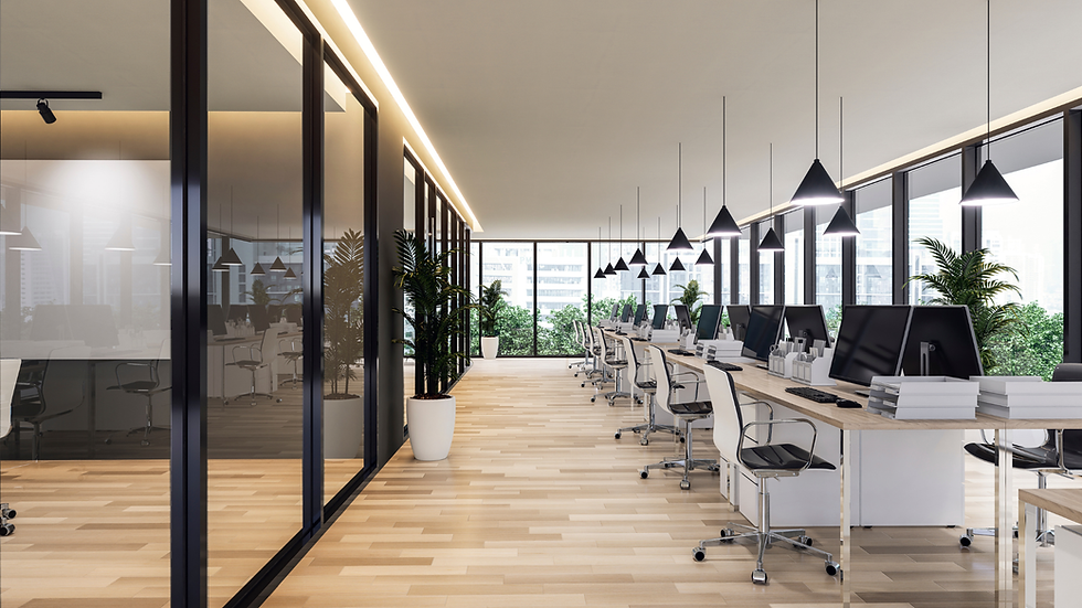 Arquitetura corporativa estratégica em escritório moderno de alta performance