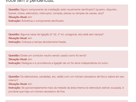 Aplicativo de checklist para eletricistas