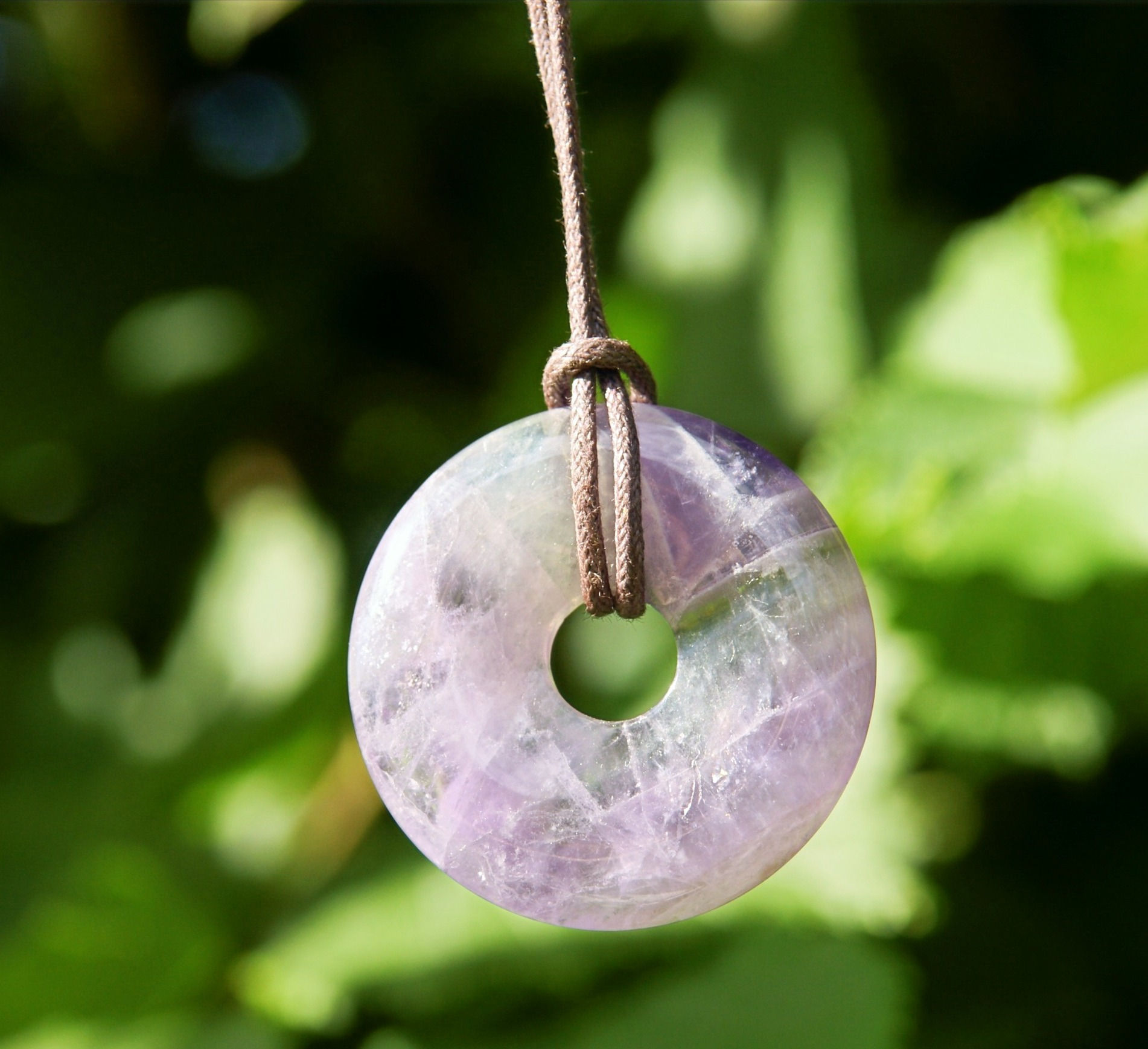 Anhänger: Fluorit Durchmesser 40mm