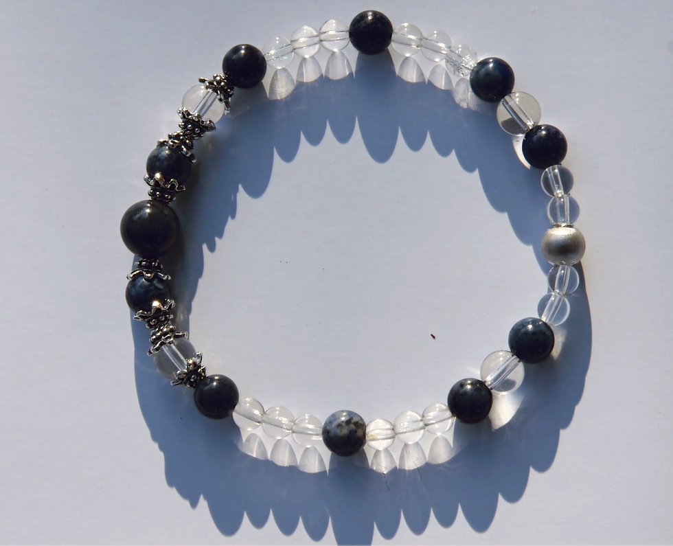 Armband Dumortierit Bergkristall Silber925