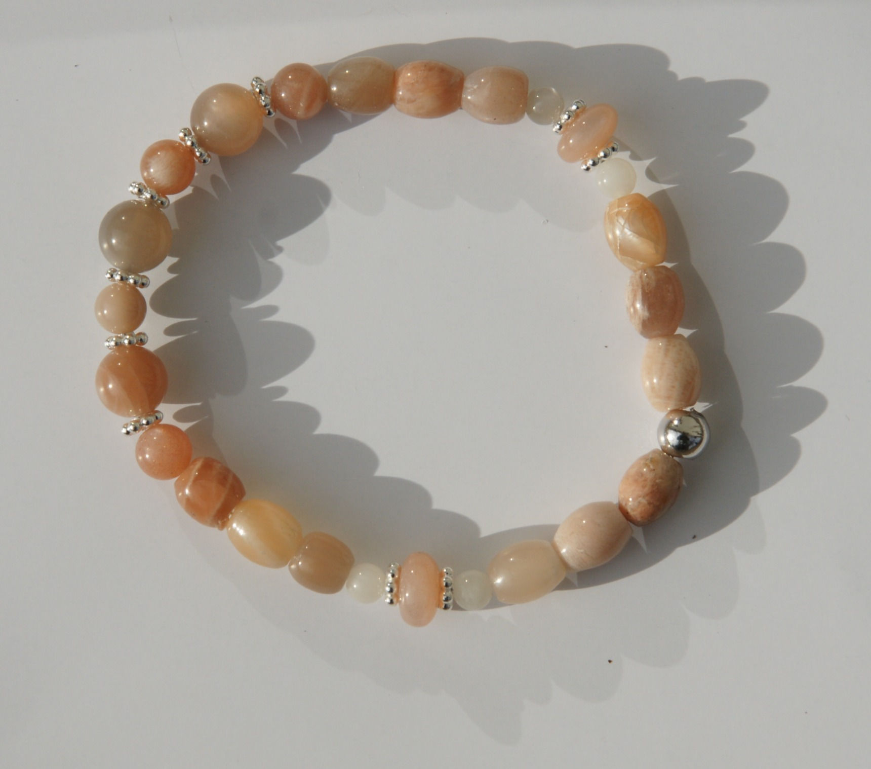 Armband, Bracelet: Mondstein Silber 925