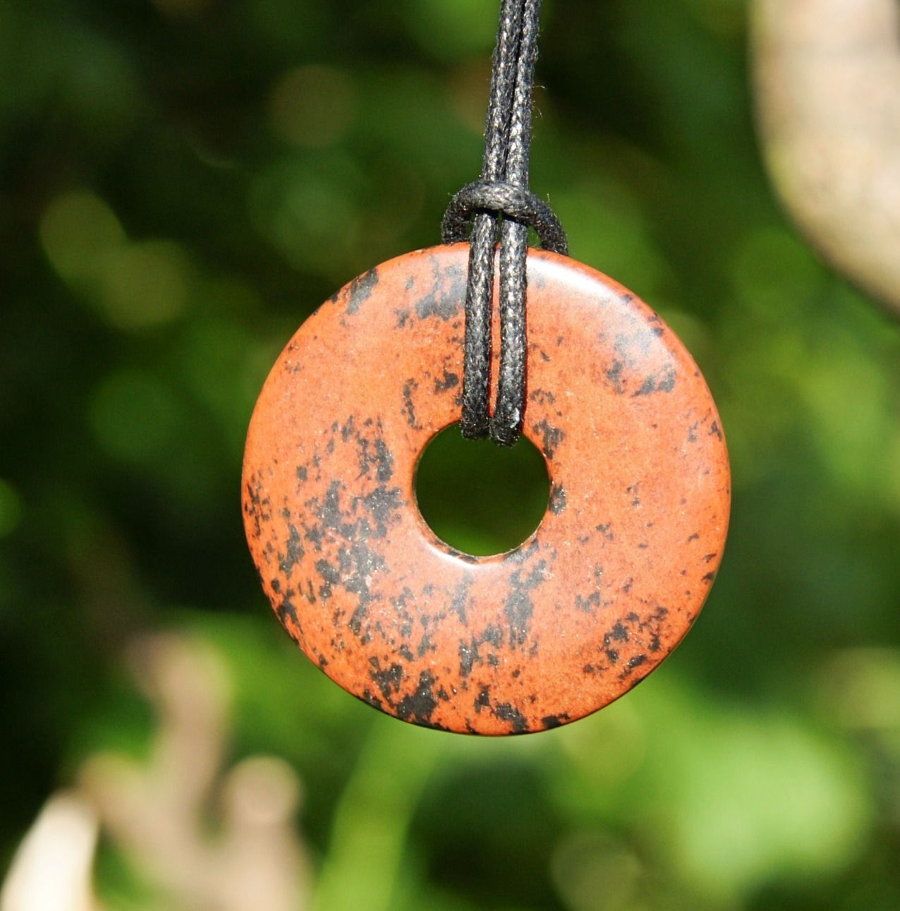 Anhänger: Mahagony Obsidian  Durchmesser 30mm