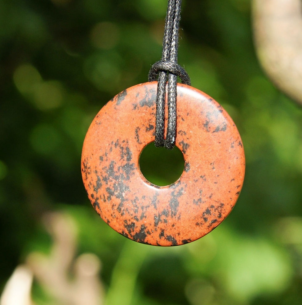 Anhänger: Mahagony Obsidian Durchmesser 30mm