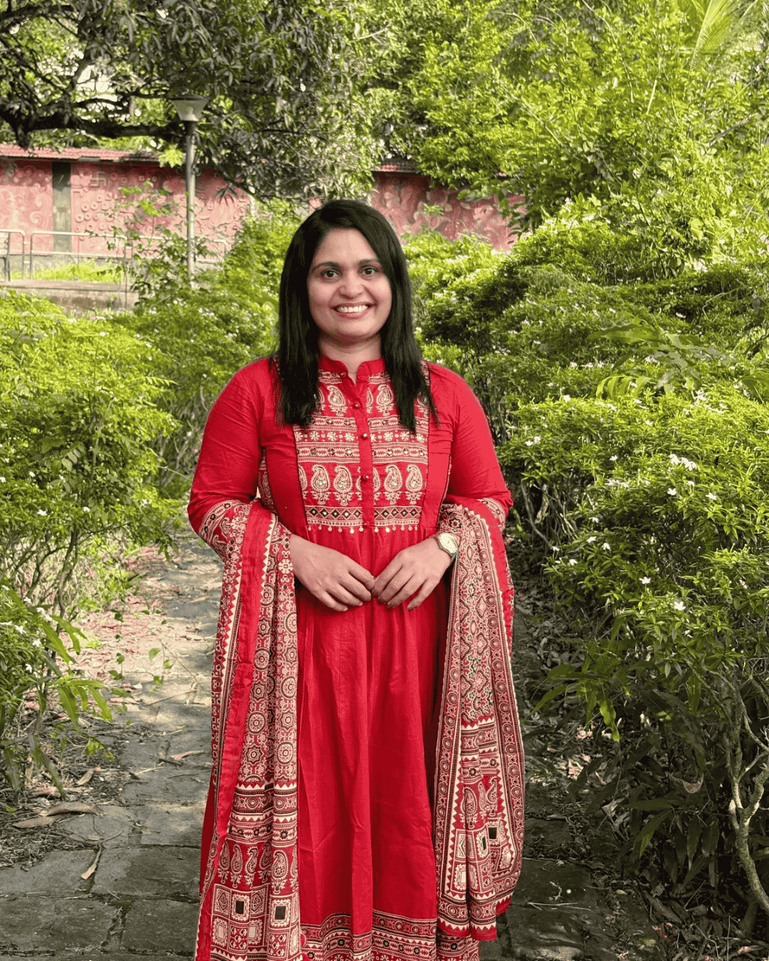 Mul Cotton 3PC Set – Maroon Shade