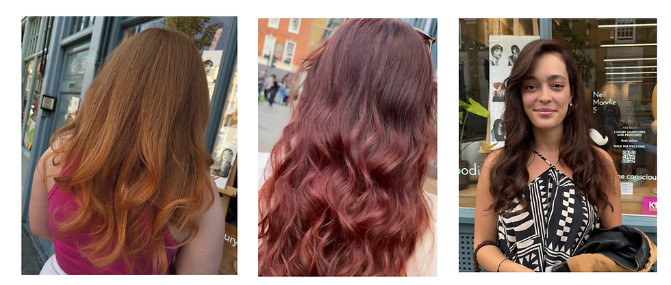 Hair colours L-R: Mel, Mel, Deborah