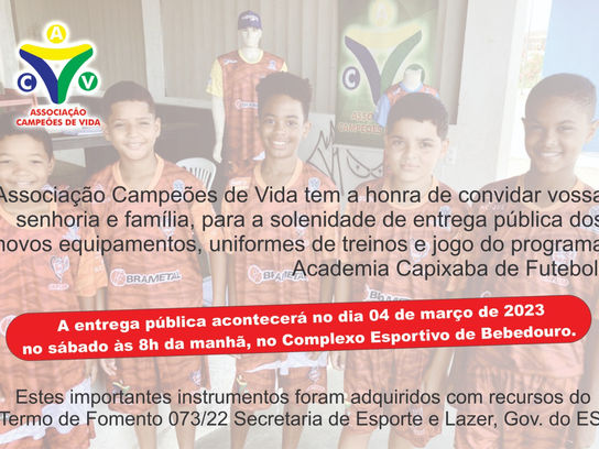 Entrega do material esportivo