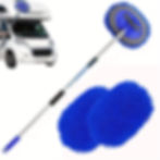Thumbnail: 62" Long Handle Car Wash Brush Kit - Scratch-Free Mop Cleaning Mitt for Cars, Tr