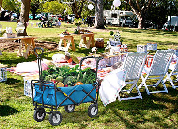 Thumbnail: EzyFast Folding Beach Wagon, Collapsible Outdoor Utility Garden Shopping