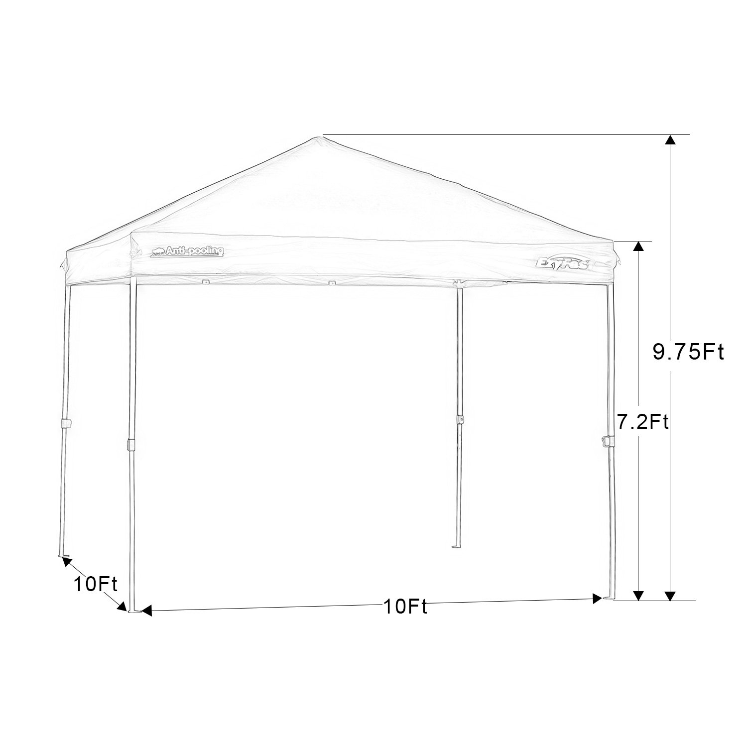 EzyFast 10'x10' Antipool Canopy for 
