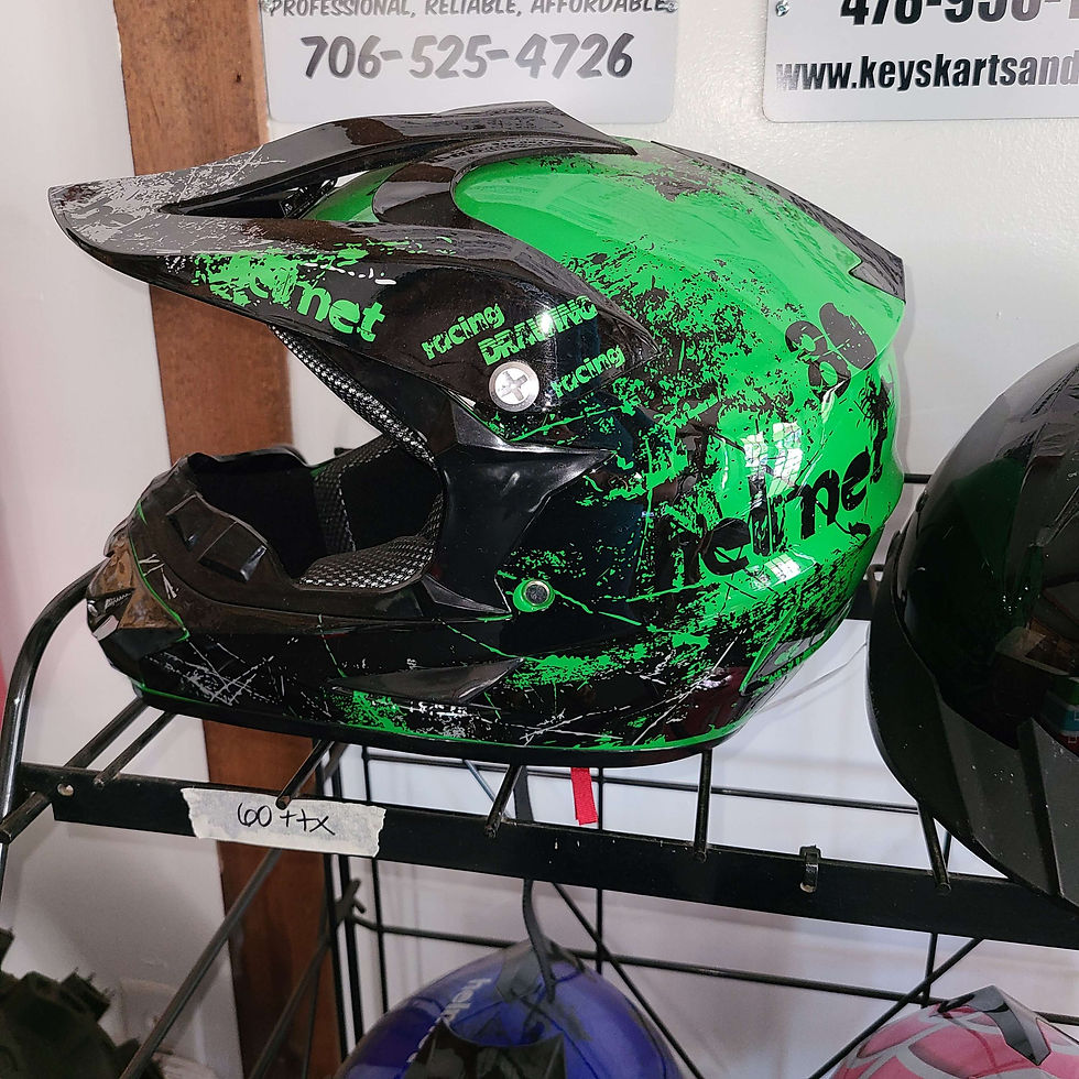 Thumbnail: Black and Green Helmet (Lg)