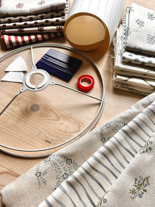 Lampshade workshop in Theale town hall