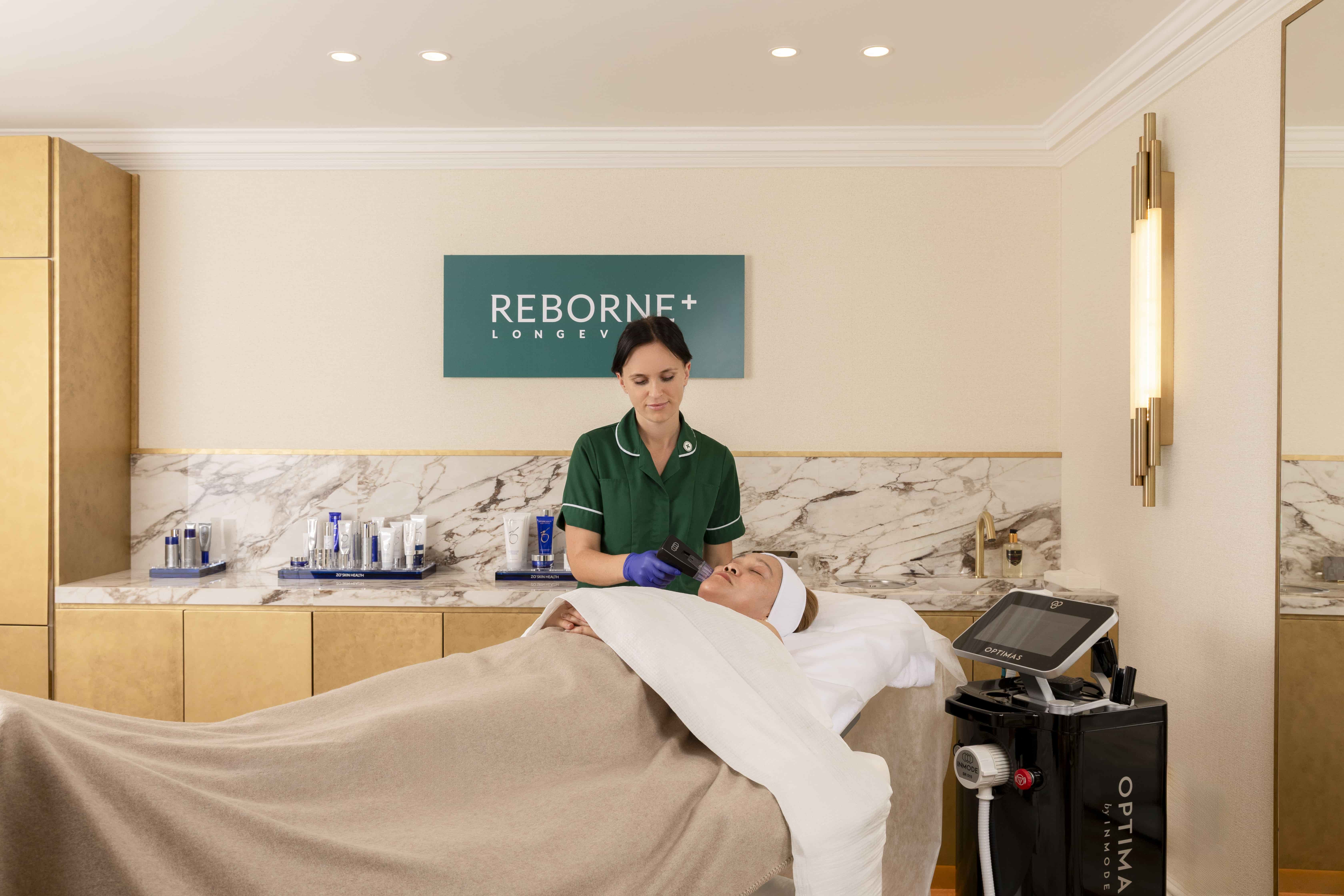 Microneedling treatment at Reborne, Marylebone, London