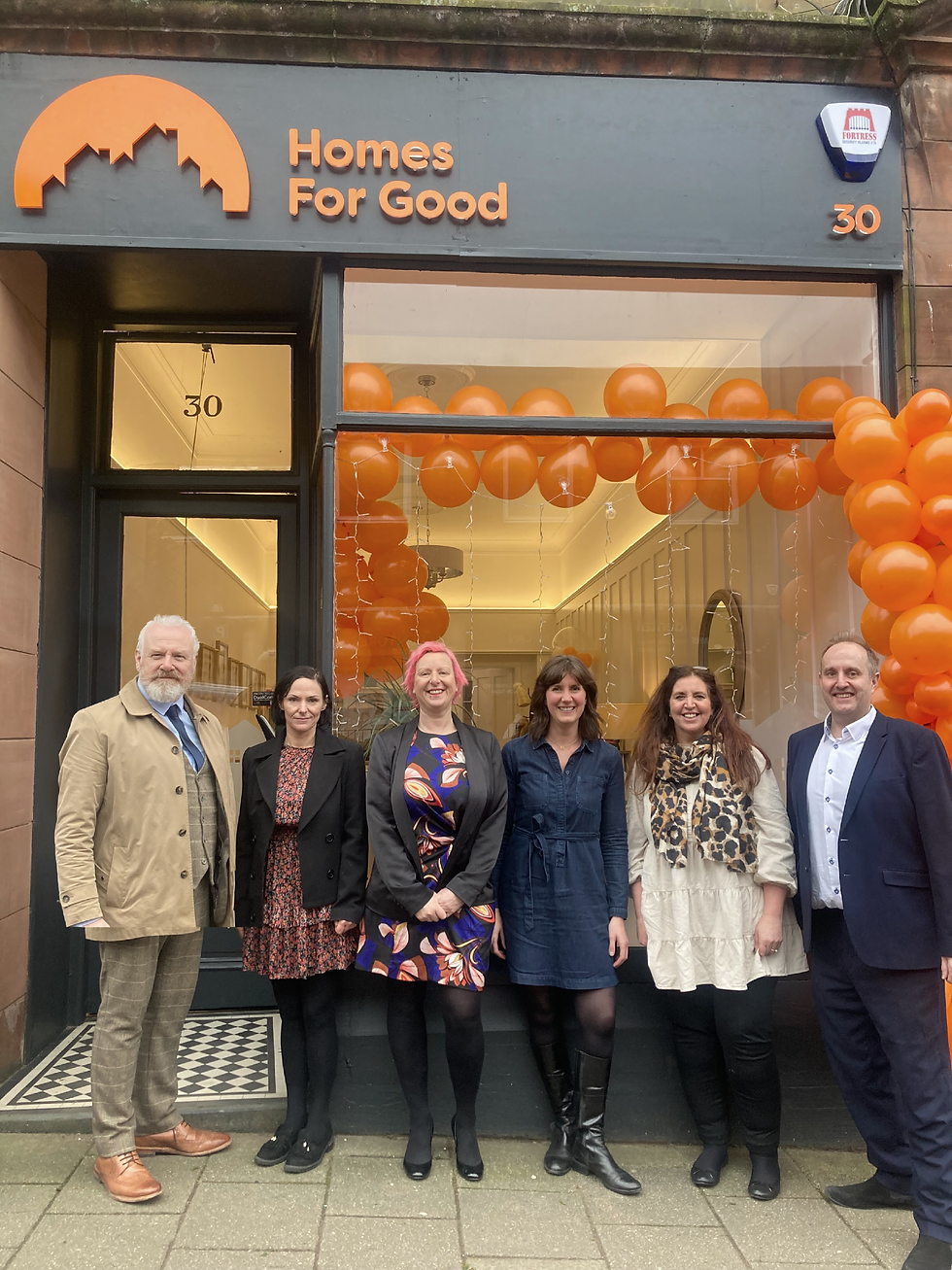 Some of our team outside our new South of Scotland office in central Dumfries